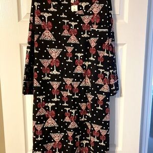 NWT SOMA Nighty! Black with martini glasses 🍸
